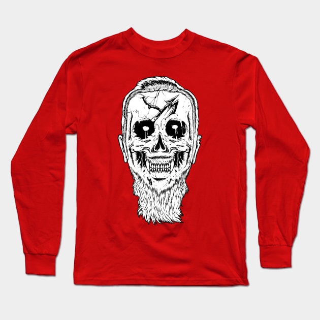 Skull Face Long Sleeve T-Shirt by AION